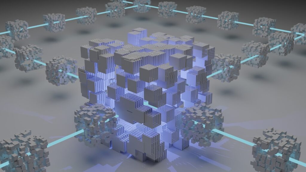 Blockchain network representing cryptocurrency taxation by Swiss canton