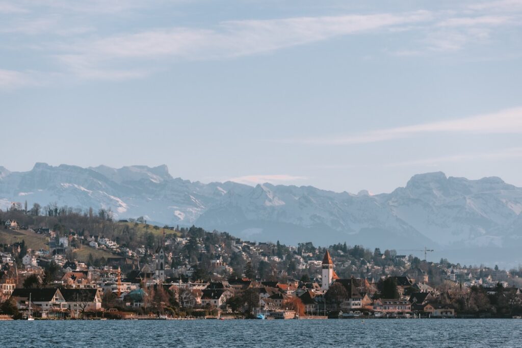 Switzerland Zurich lake mountains landscape representing inheritance tax planning guide
